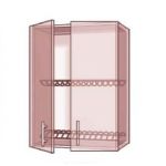 Навесной Шкаф №61* витрина (600x720) High Gloss
