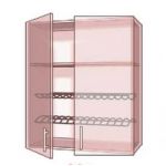 Навесной Шкаф №981*витрина (800x900) сушка High Gloss